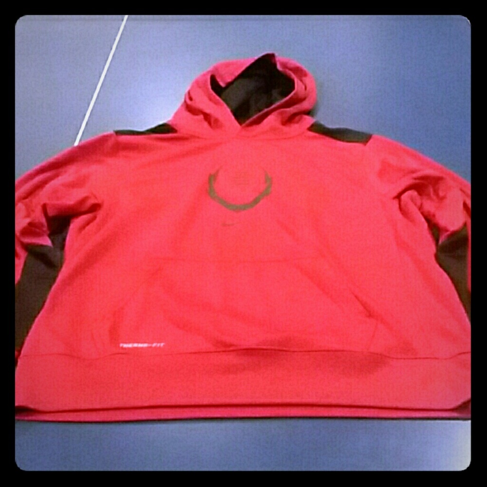 Red Nike football sweatshirt